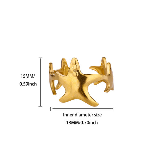 Anillo inox chapado 5
