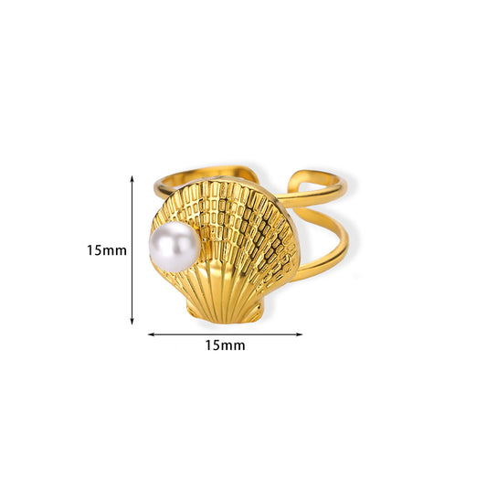 Anillo inox chapado 82