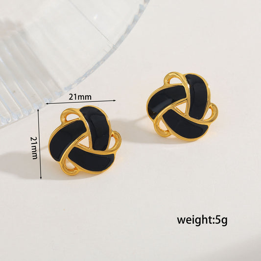 Aretes inox chapado 437