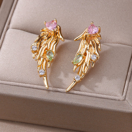 Aretes inox chapado 118