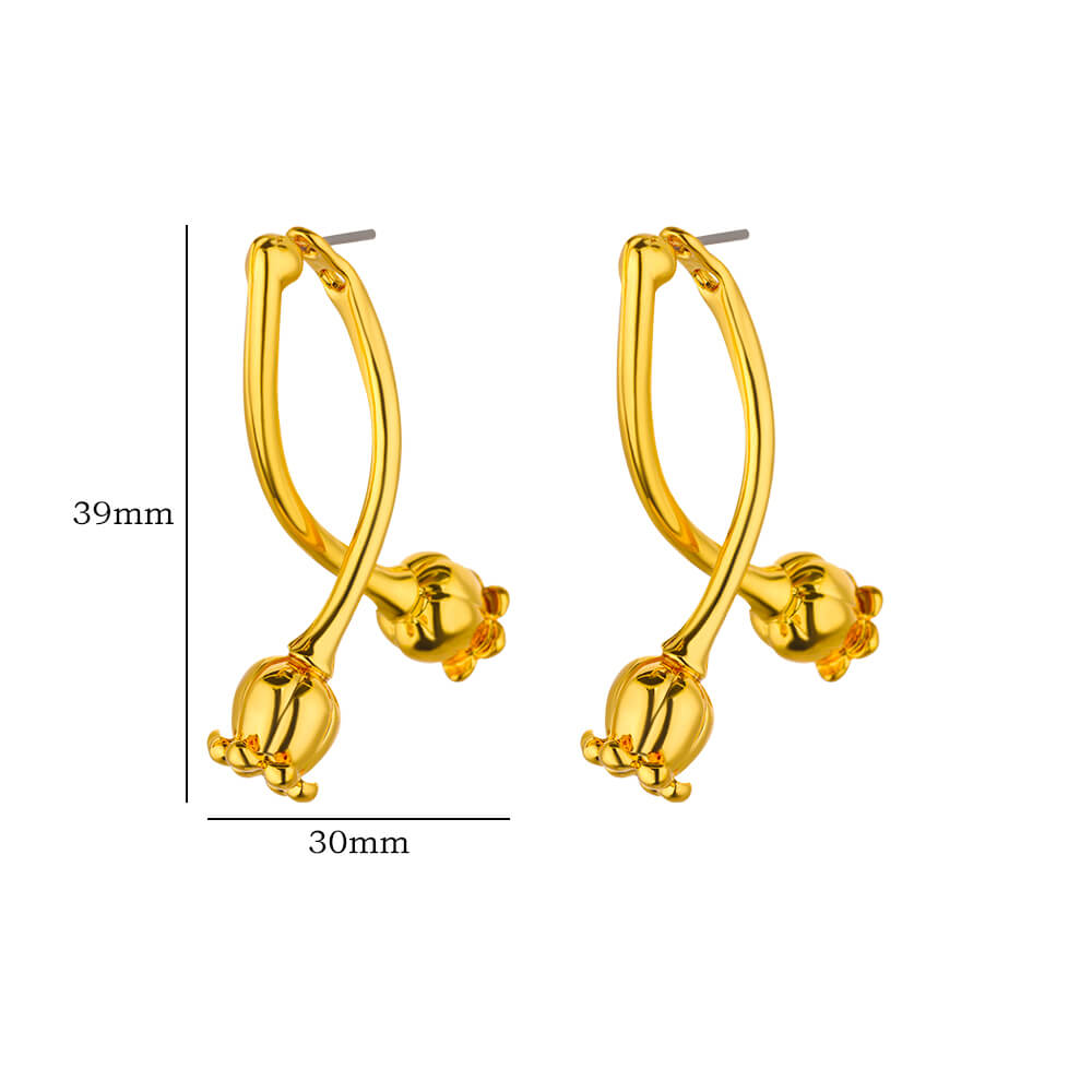 Aretes inox chapado 439