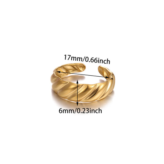 Anillo inox chapado 24