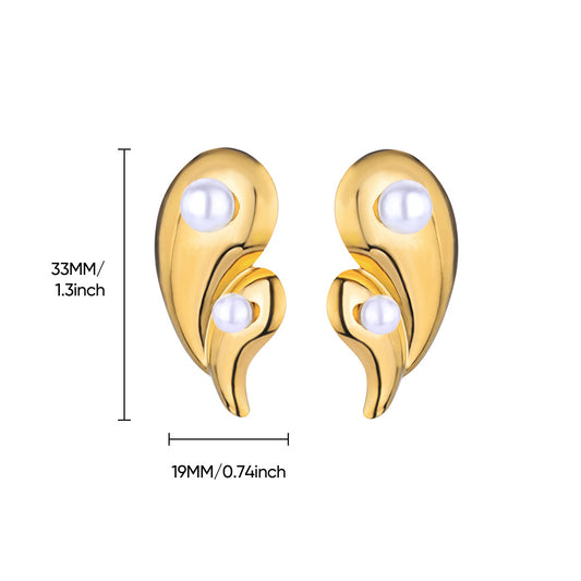 Aretes inox chapado 32