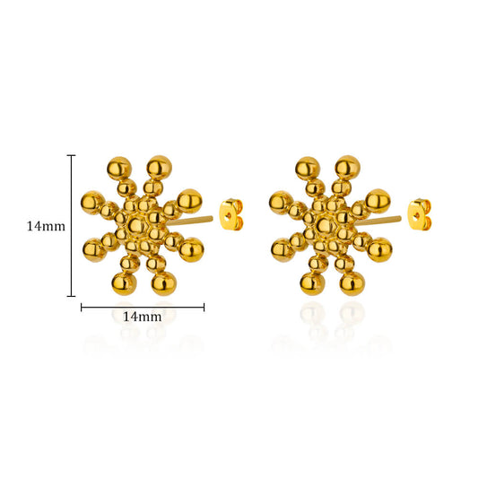 Aretes inox chapado 27
