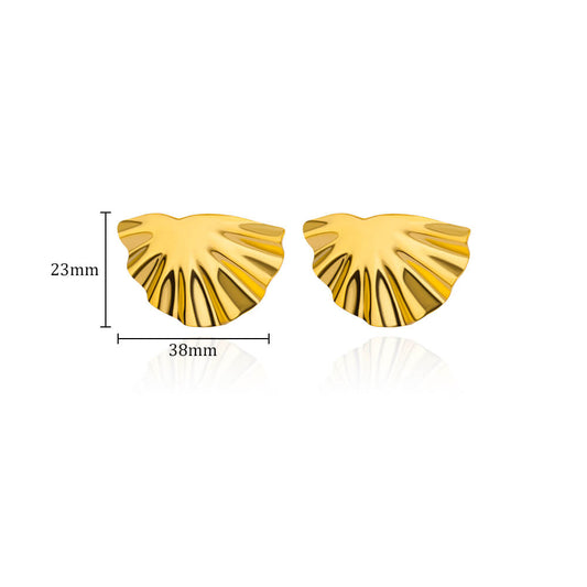 Aretes inox chapado 13