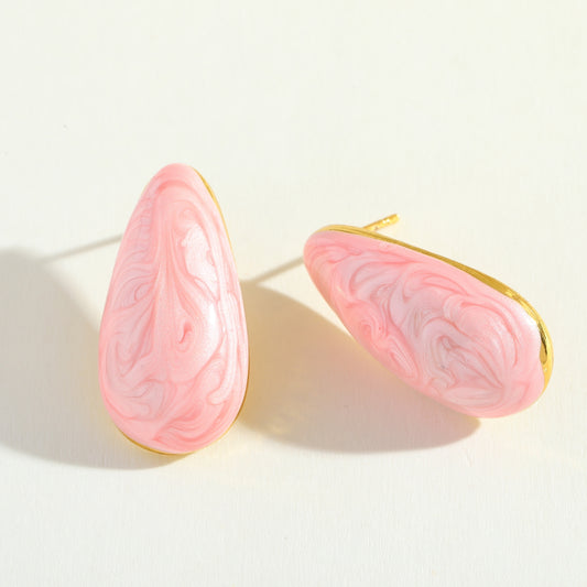 Aretes inox chapado 24