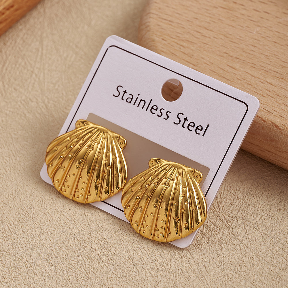 Aretes inox chapado 346