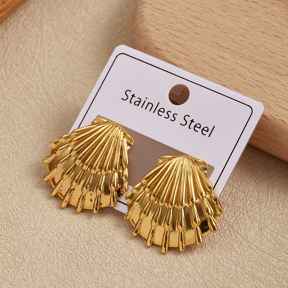 Aretes inox chapado 323