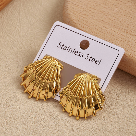 Aretes inox chapado 323