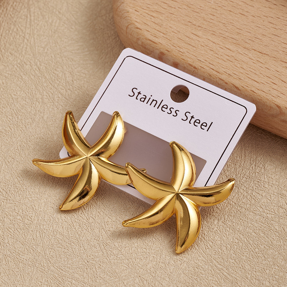 Aretes inox chapado 372