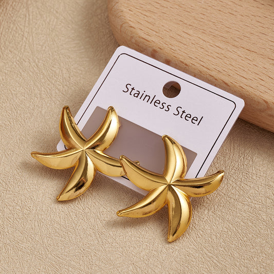 Aretes inox chapado 372