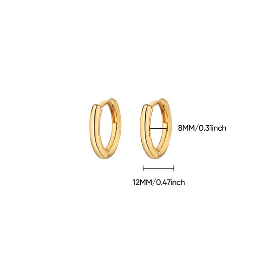 Aretes inox chapado 96