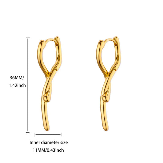 Aretes inox chapado 128