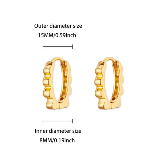 Aretes inox chapado 159