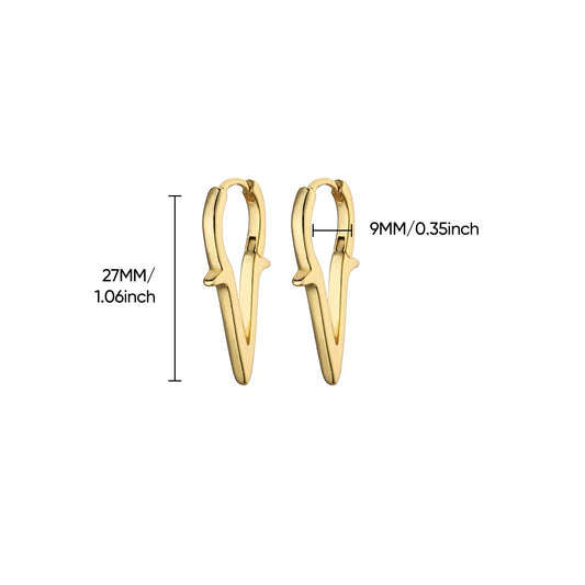 Aretes inox chapado 160