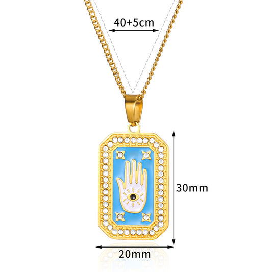 Collar inox, chapado 487