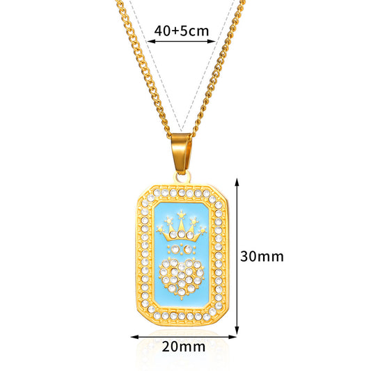 Collar inox, chapado 485