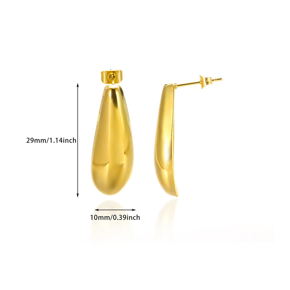 Aretes inox chapado 472