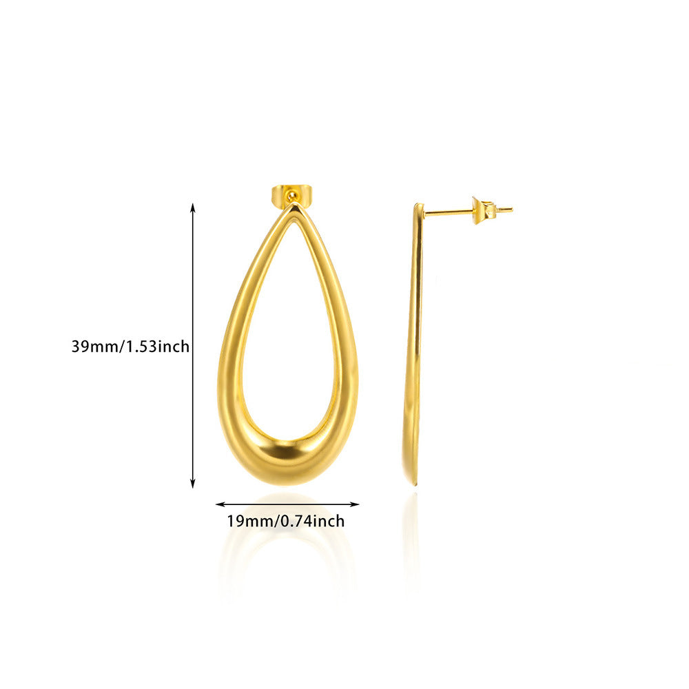 Aretes inox chapado 473