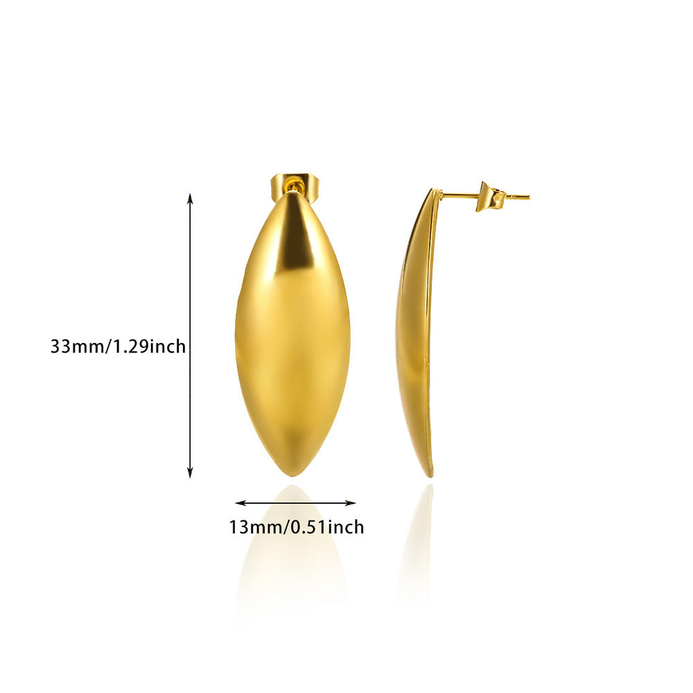 Aretes inox chapado 474