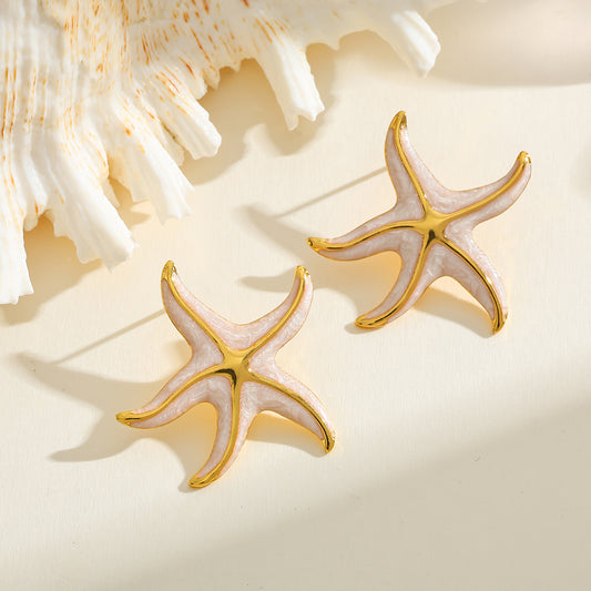 Aretes inox chapado 581