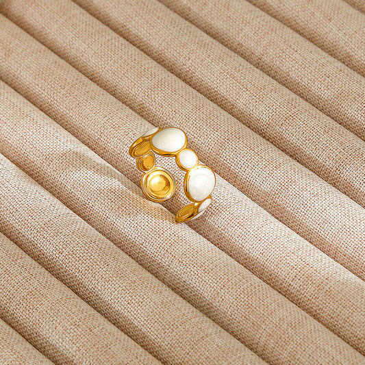 Anillo inox chapado 104