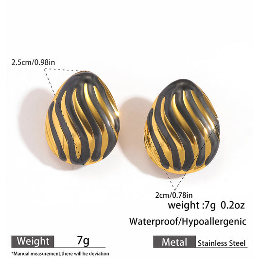 Aretes inox, chapado 471