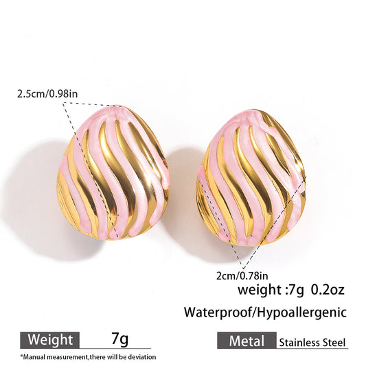 Aretes inox, chapado 472