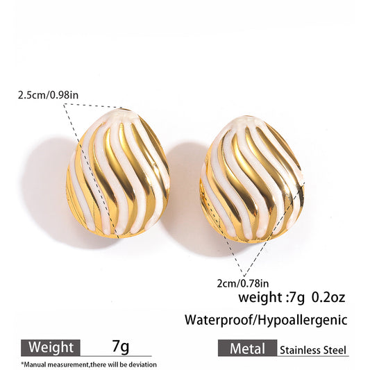 Aretes inox, chapado 473