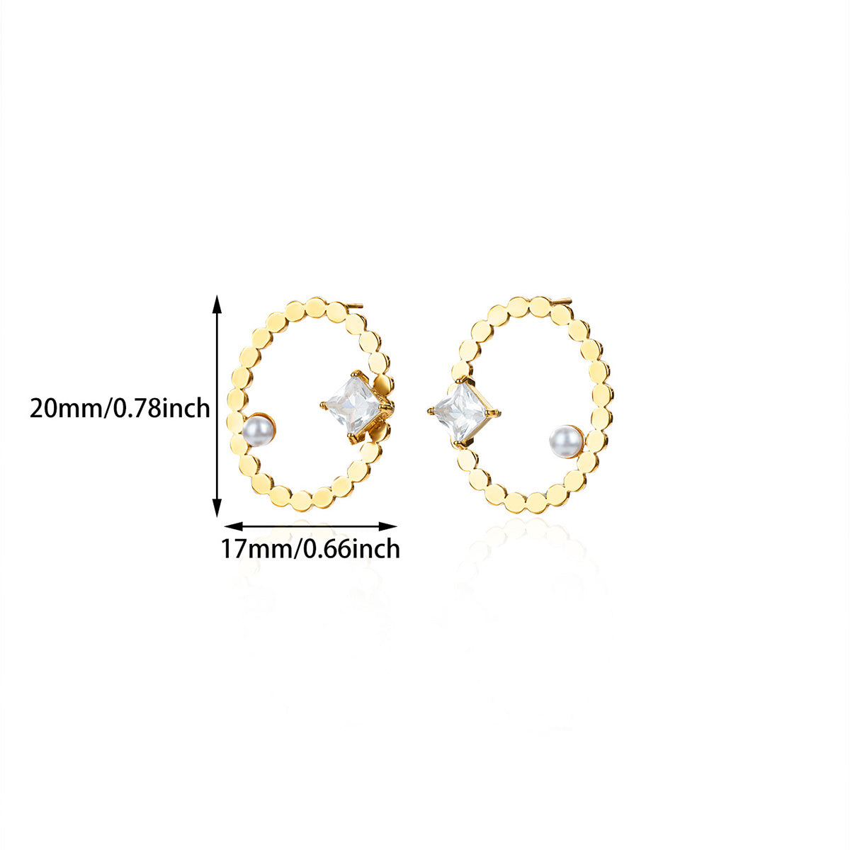 Aretes inox chapado 41