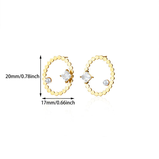 Aretes inox chapado 530