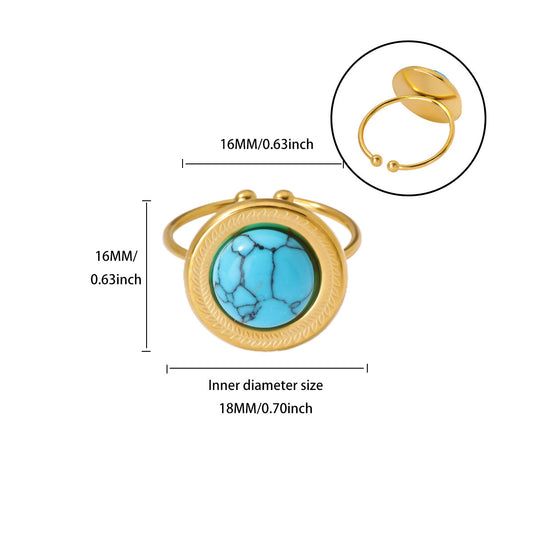 Anillo inox, chapado 180