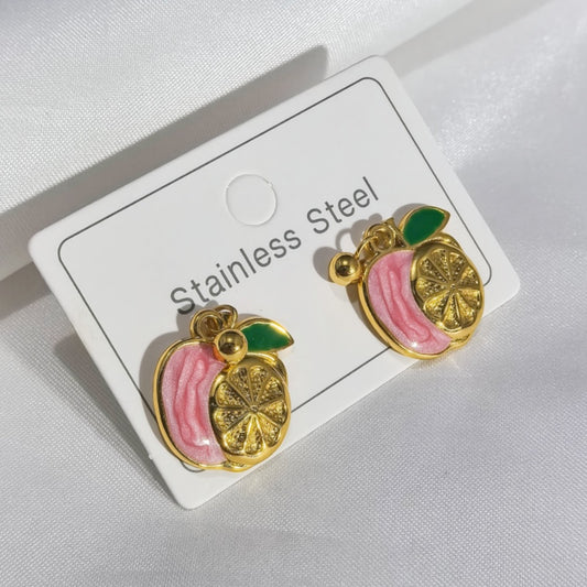Aretes inox chapado 40