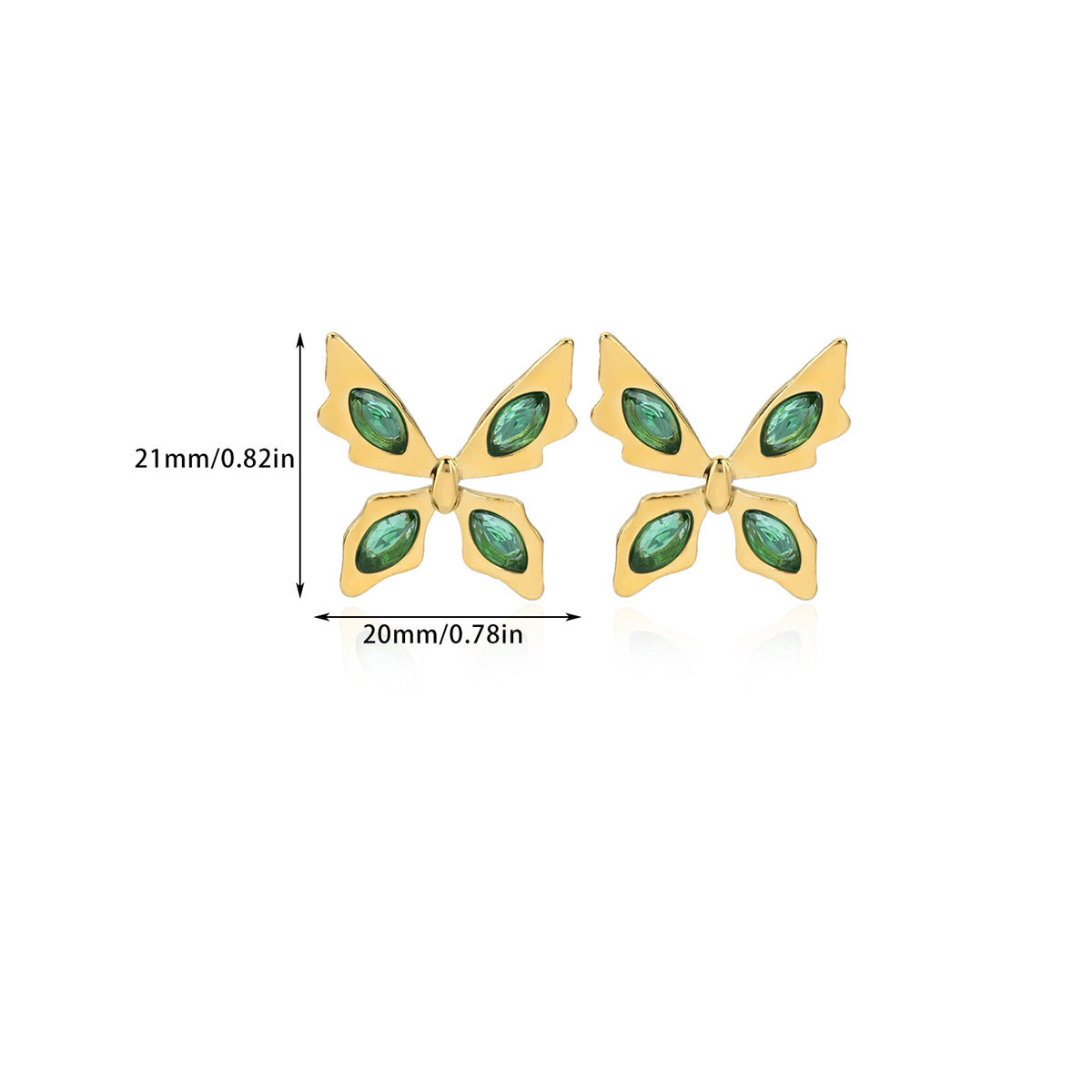 Aretes inox chapado 531
