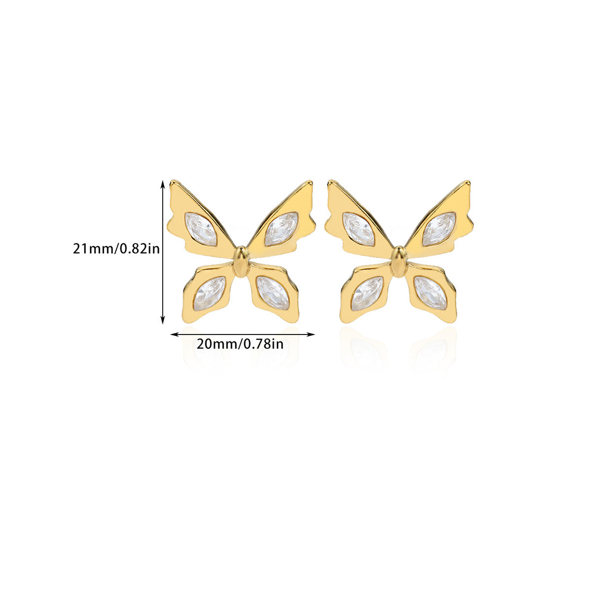 Aretes inox chapado 441