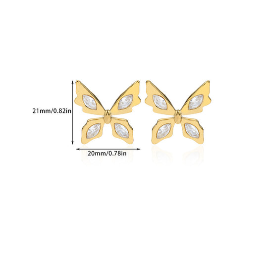 Aretes inox chapado 441