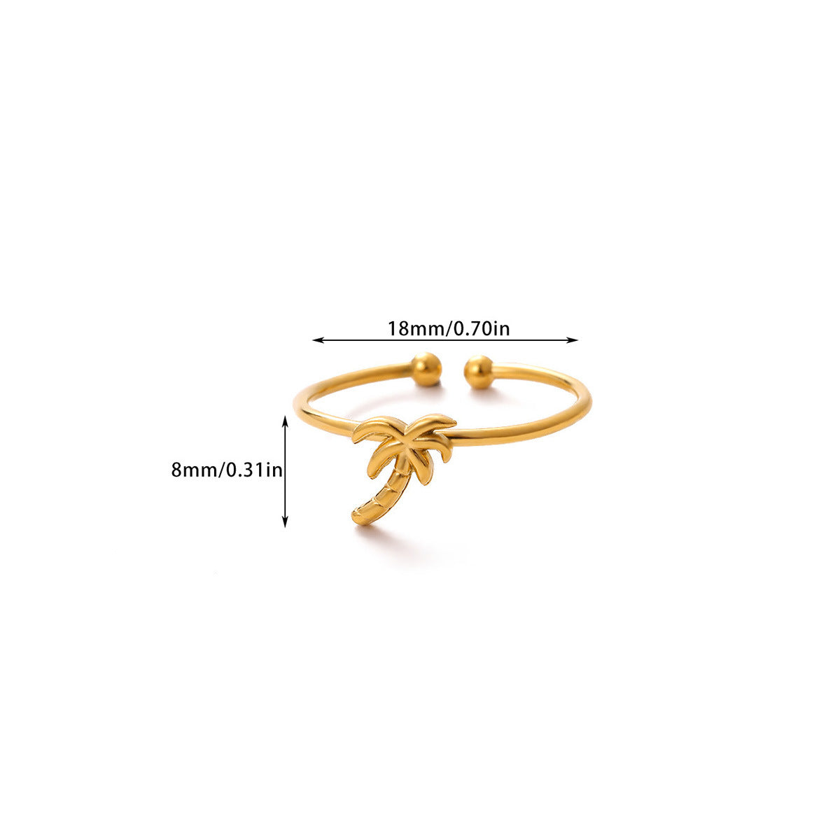 Anillos inox chapado 299