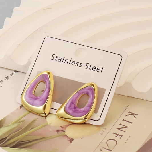 Aretes inox, chapado 461