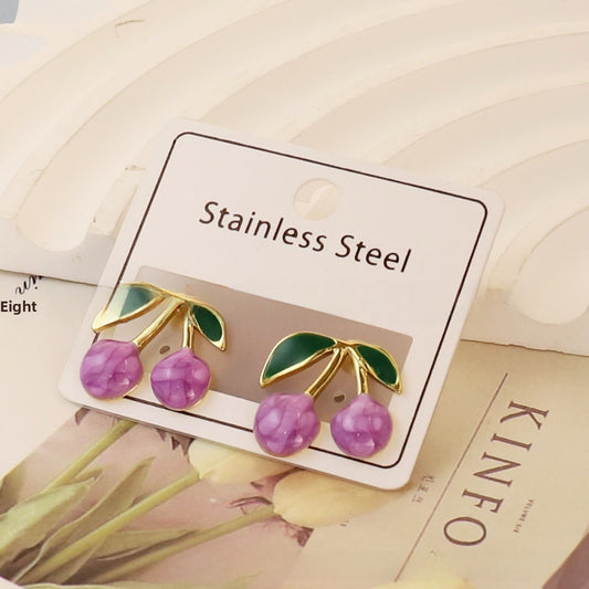 Aretes inox, chapado 457