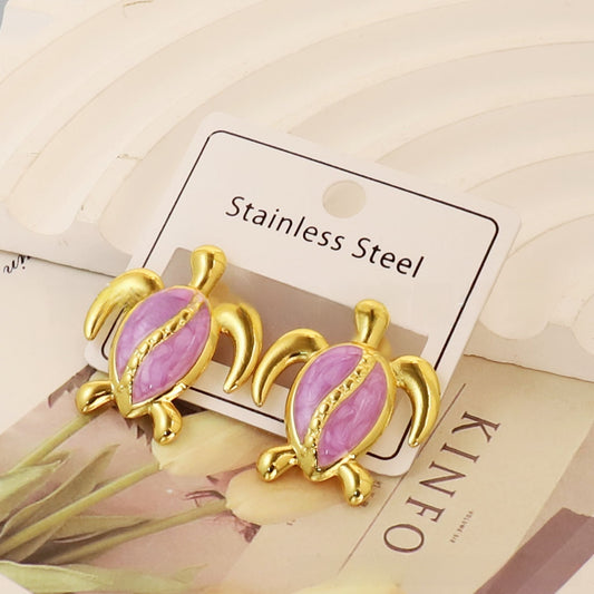 Aretes inox, chapado 453