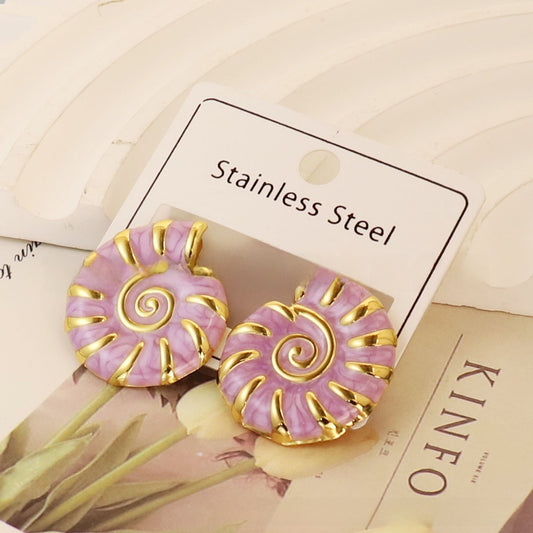 Aretes inox, chapado 452