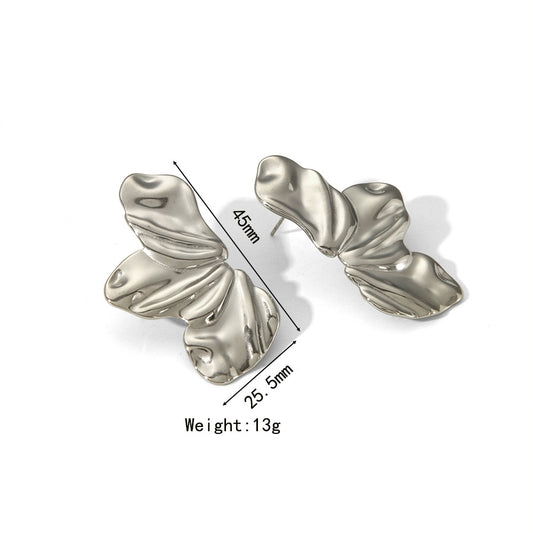 Aretes inox, chapado 422