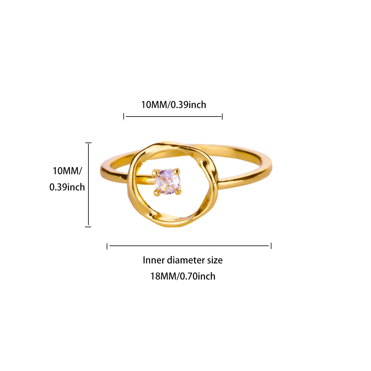 Anillos inox chapado 243