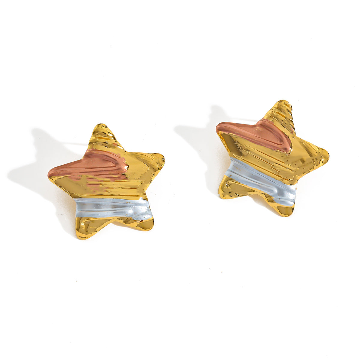 Aretes inox chapado 349