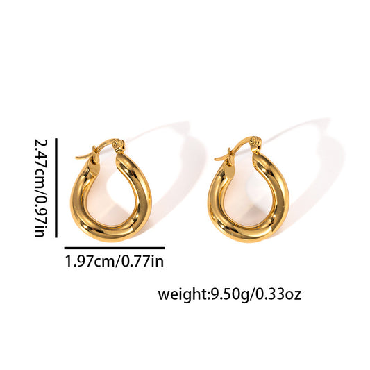 Aretes inox chapado 503