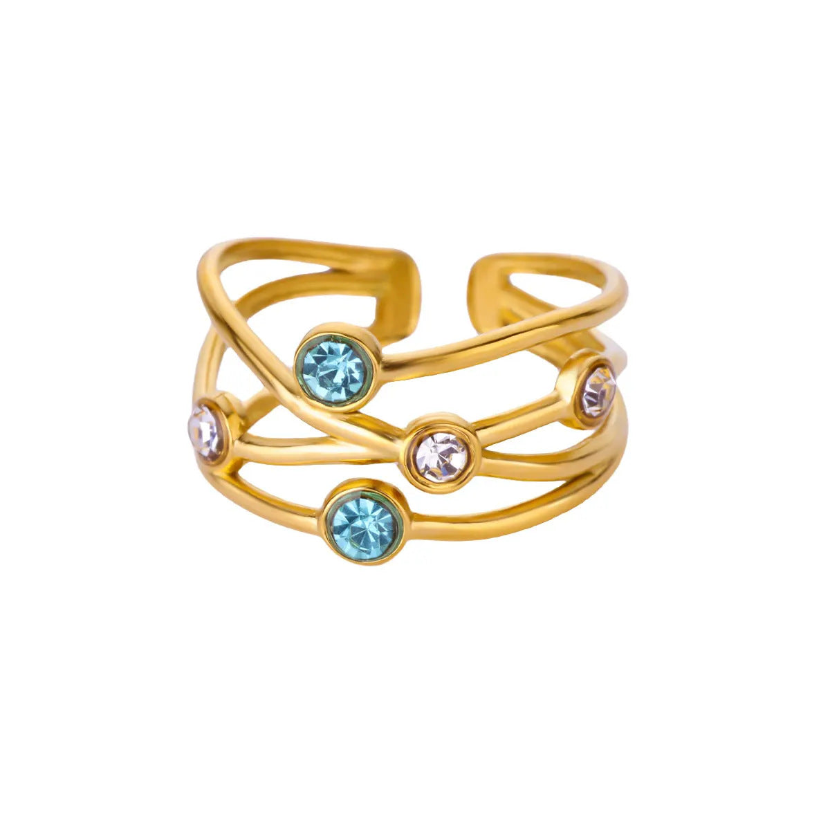 Anillos inox chapado 285
