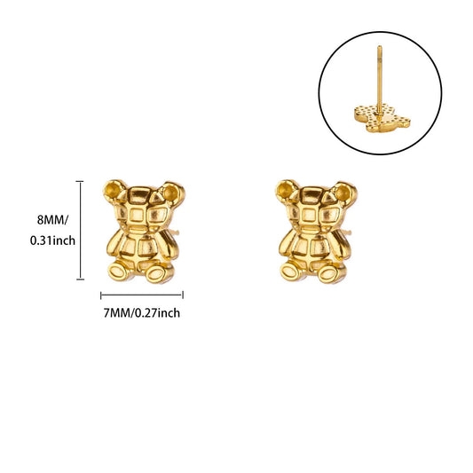Aretes inox chapado 574
