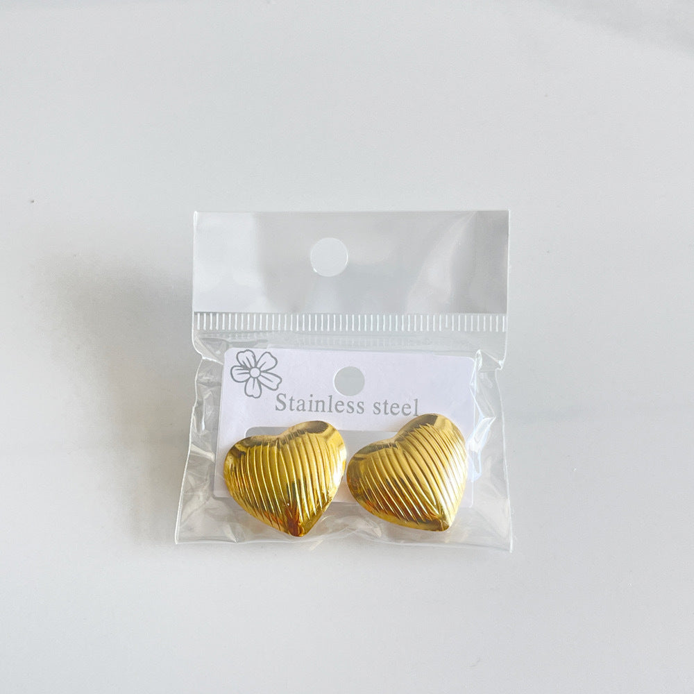 Aretes inox chapado 325