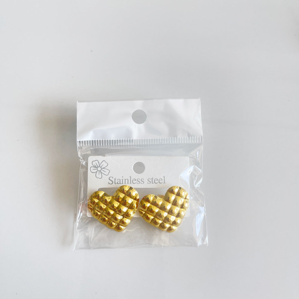 Aretes inox chapado 327