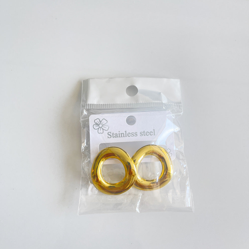 Aretes inox chapado 328
